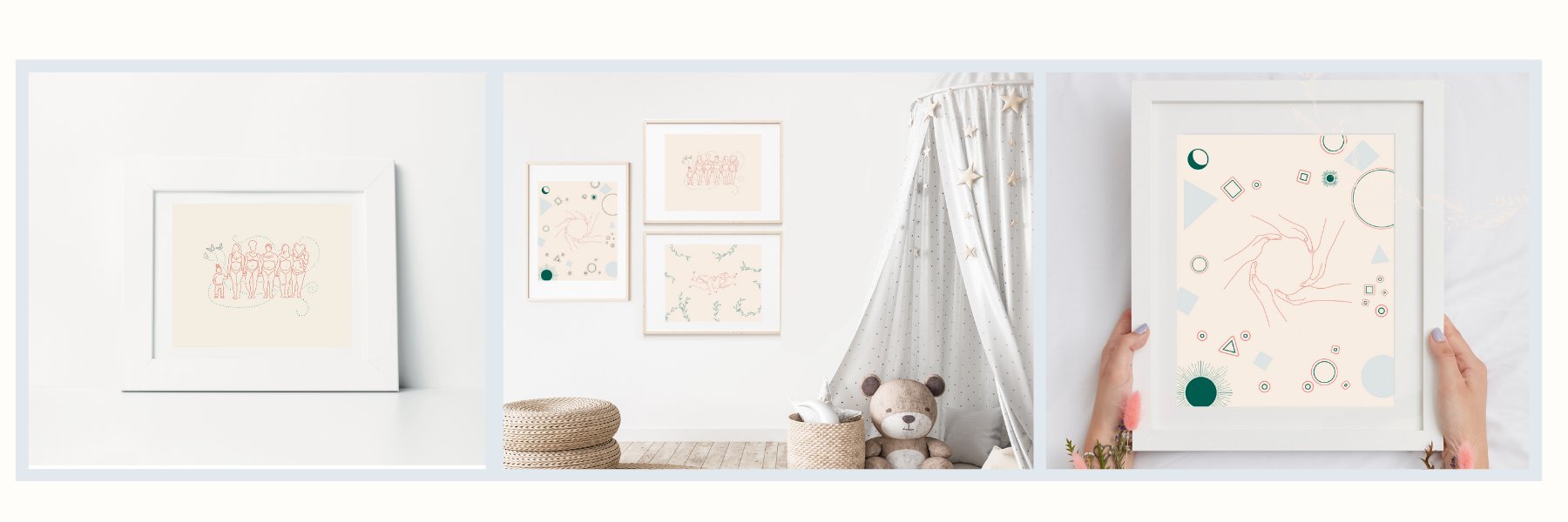 totum prints, digital prints and illustrations for nursery decor